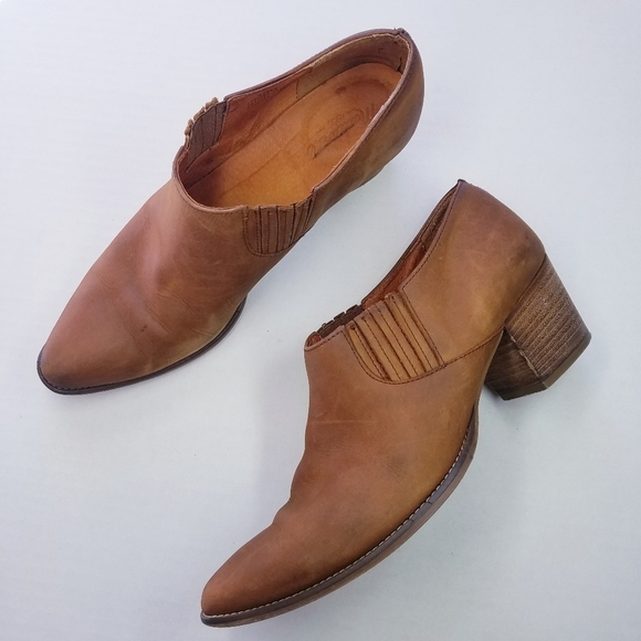 🌸 Madewell‎ | Brown Ankle Leather Boots, size 10 - Picture 1 of 6